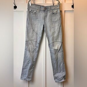 True Religion Mens Sz 30 Gray Blue Geno Relaxed Slim Stitched Stretch Streetwear